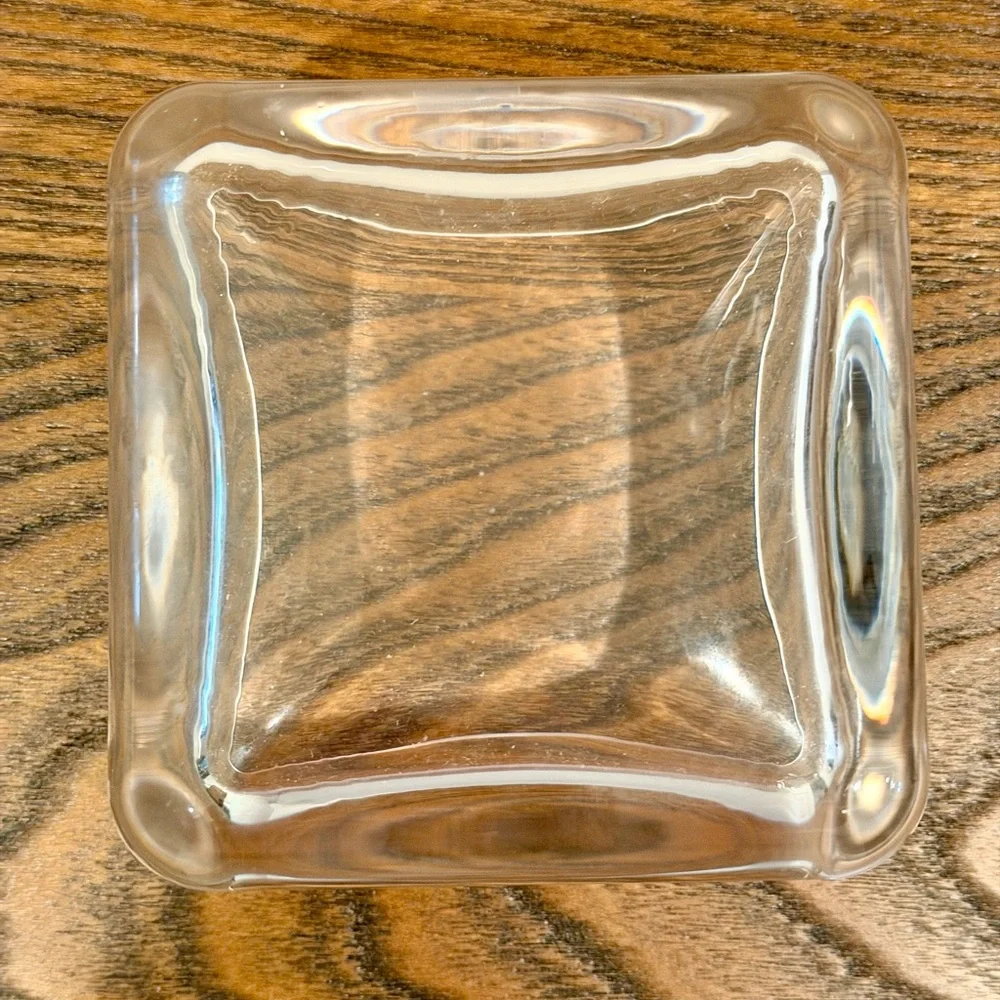 Crate & Barrel Glass Square Bowl